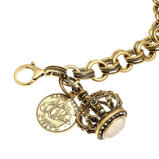 Bracciale con Corona e Moneta