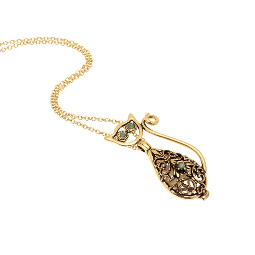 Collana con il Gatto di Alcozer e perle scaramazze
