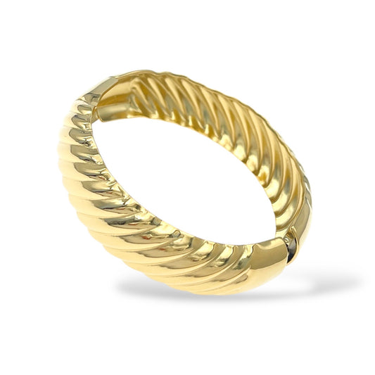 Bracciale donna rigido tortiglione apribile in acciaio inossidabile