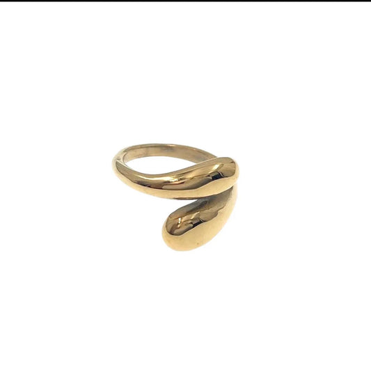 Anello in acciaio contrarie bombato