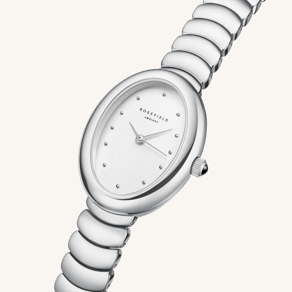 Orologio Rosefield Ovale argento bianco