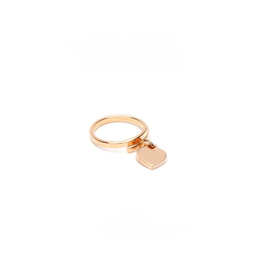 anello argento rosa con cuore pendente charms