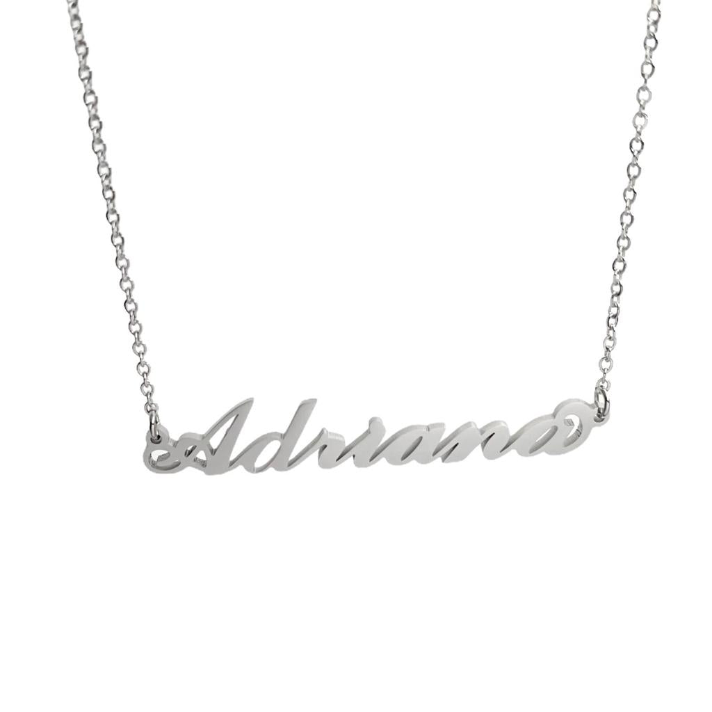 Collana in acciaio con il nome A-G