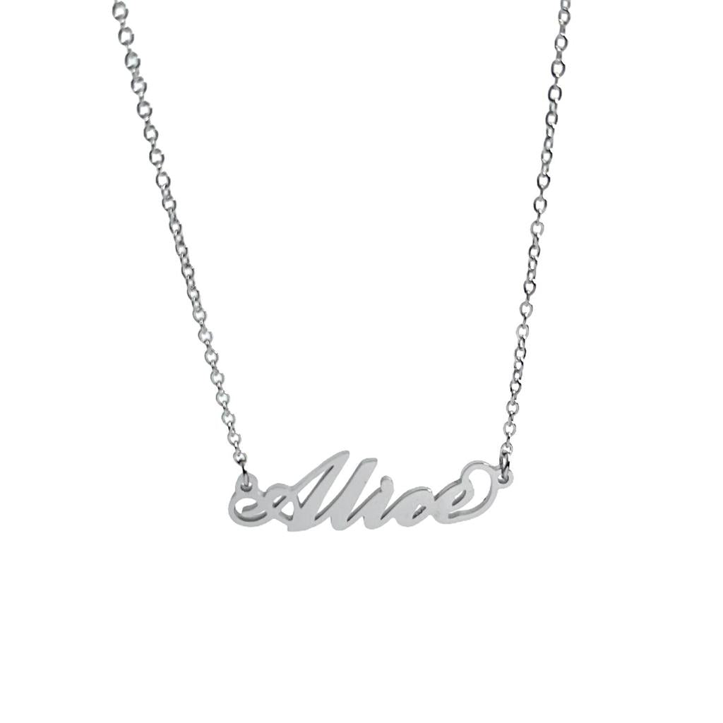 Collana in acciaio con il nome A-G