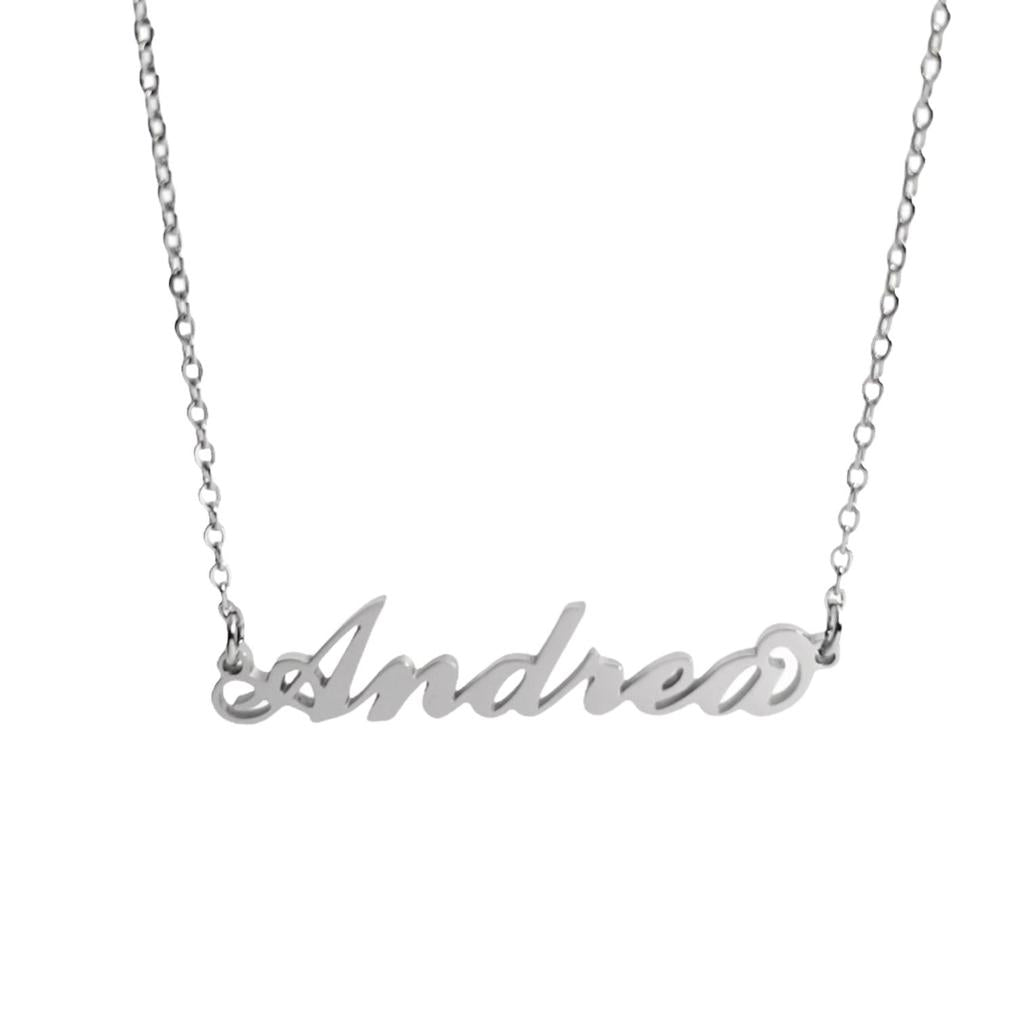 Collana in acciaio con il nome A-G