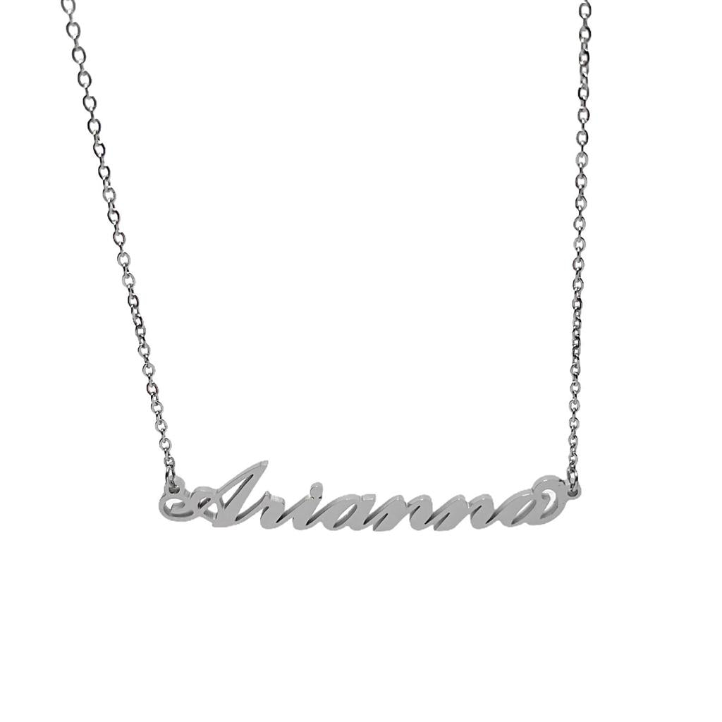 Collana in acciaio con il nome A-G