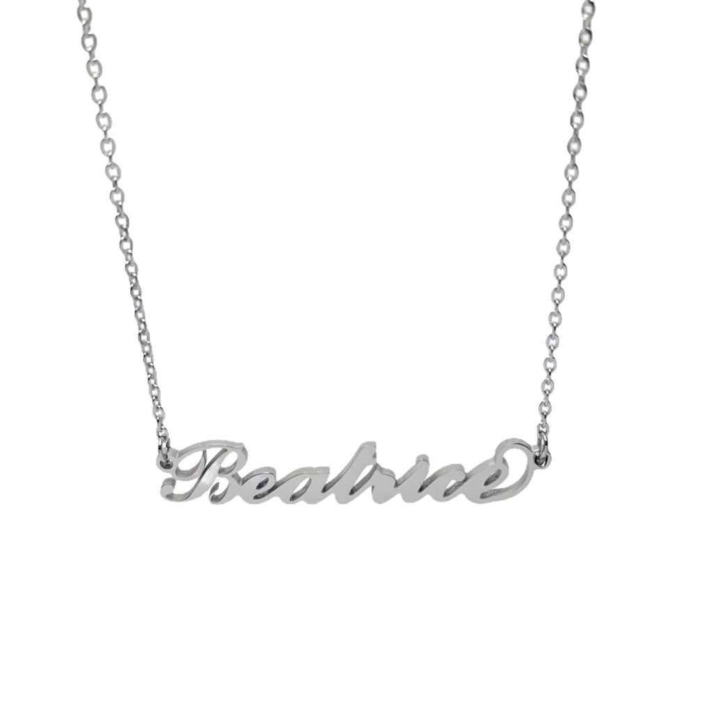 Collana in acciaio con il nome A-G