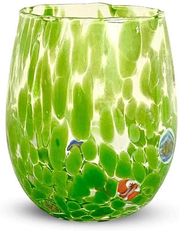 Bicchieri con murrina in vetro di Murano