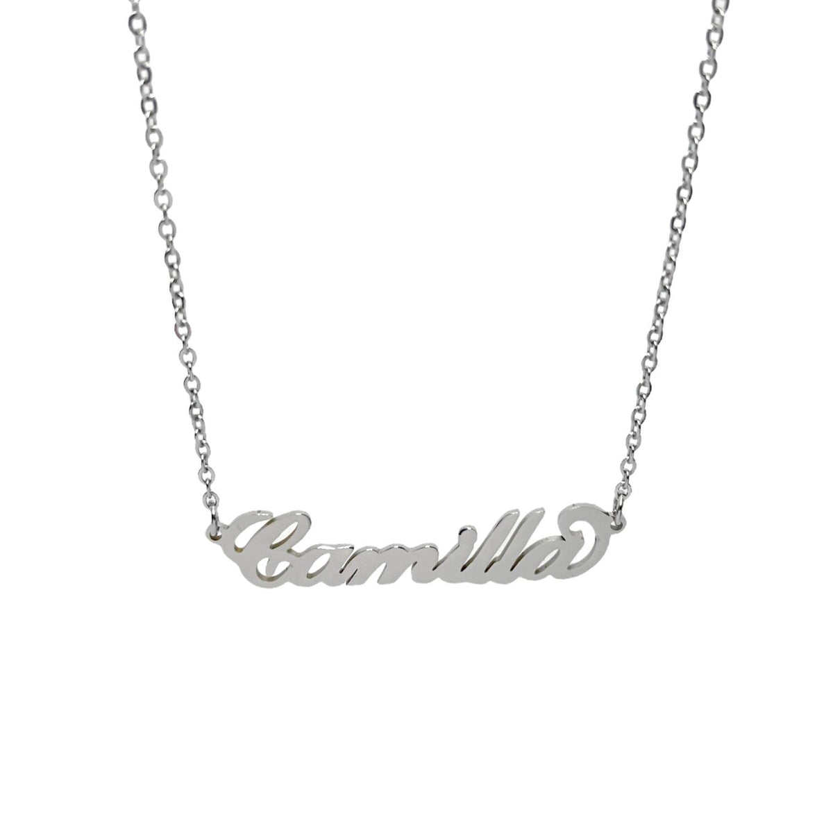 Collana in acciaio con il nome A-G