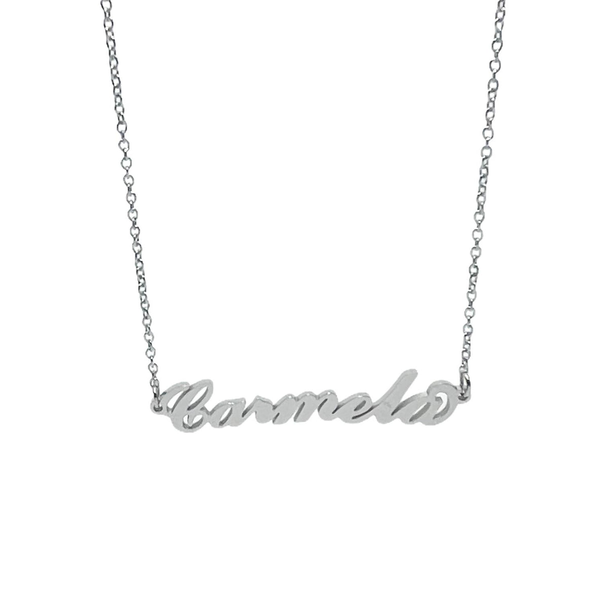 Collana in acciaio con il nome A-G