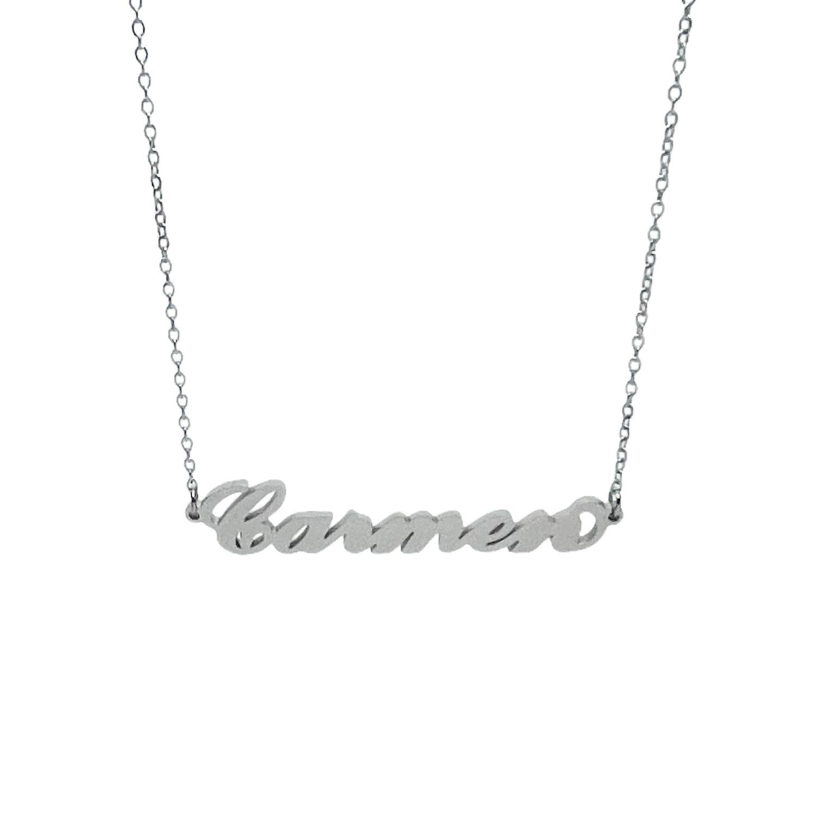 Collana in acciaio con il nome A-G