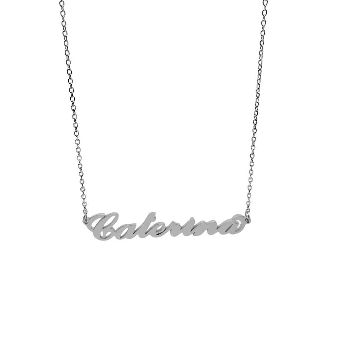 Collana in acciaio con il nome A-G