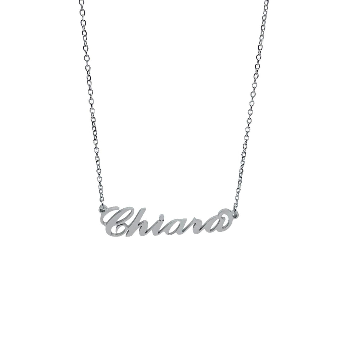 Collana in acciaio con il nome A-G