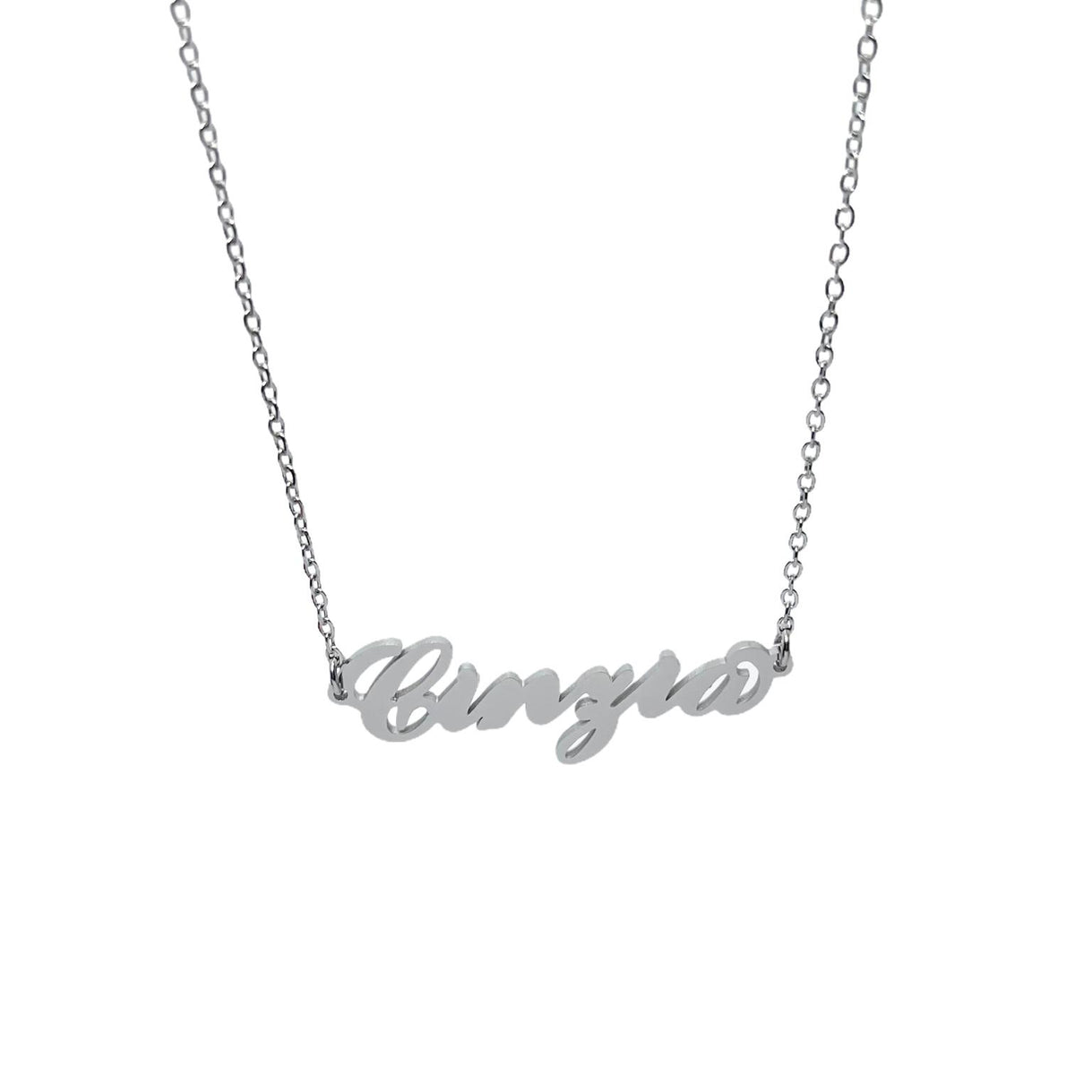 Collana in acciaio con il nome A-G