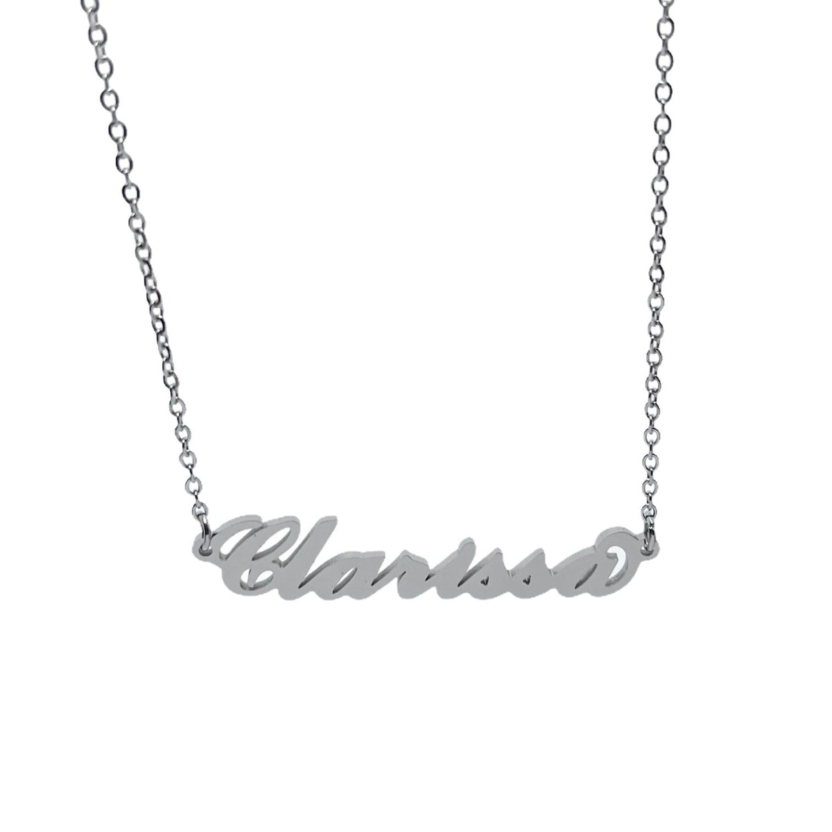 Collana in acciaio con il nome A-G
