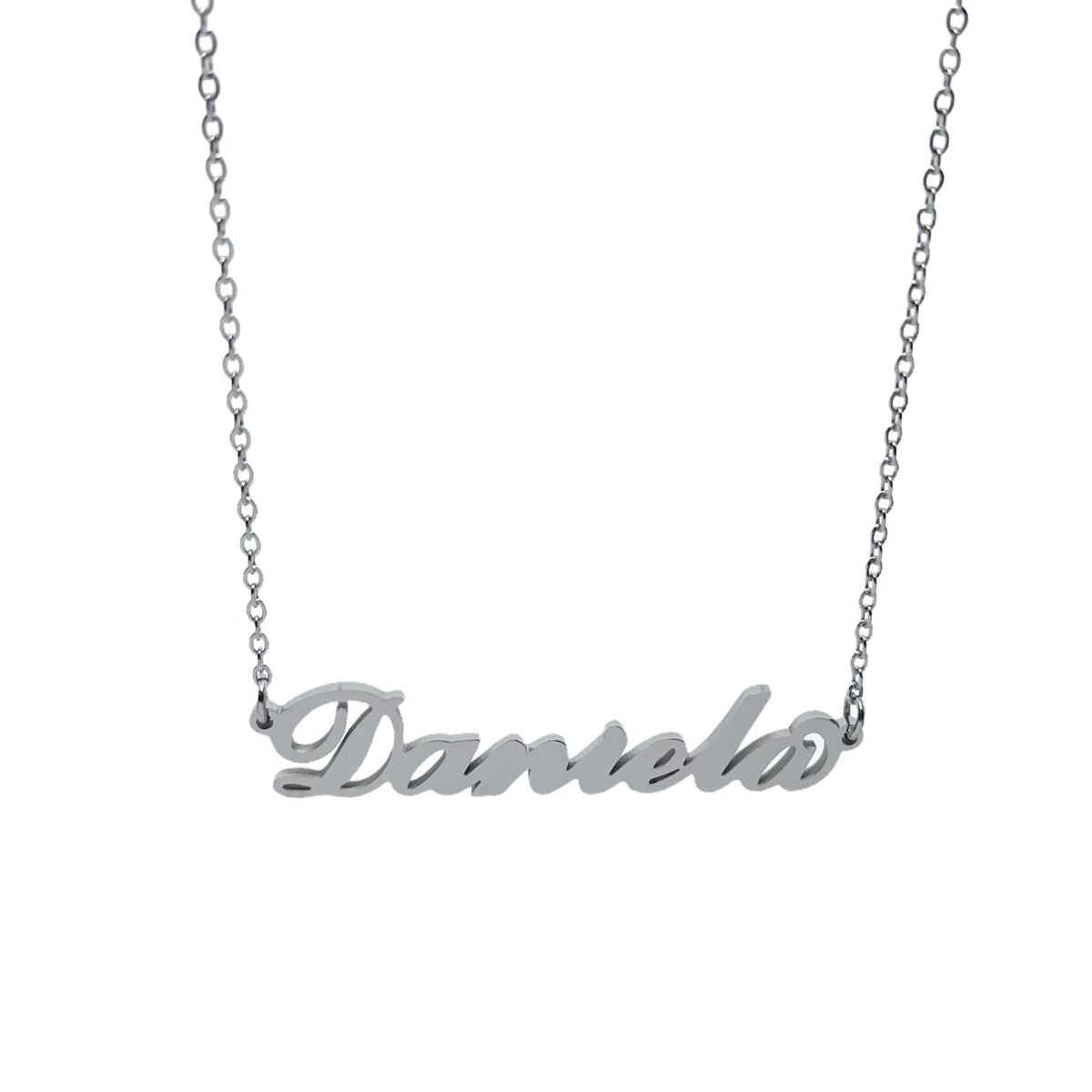 Collana in acciaio con il nome A-G