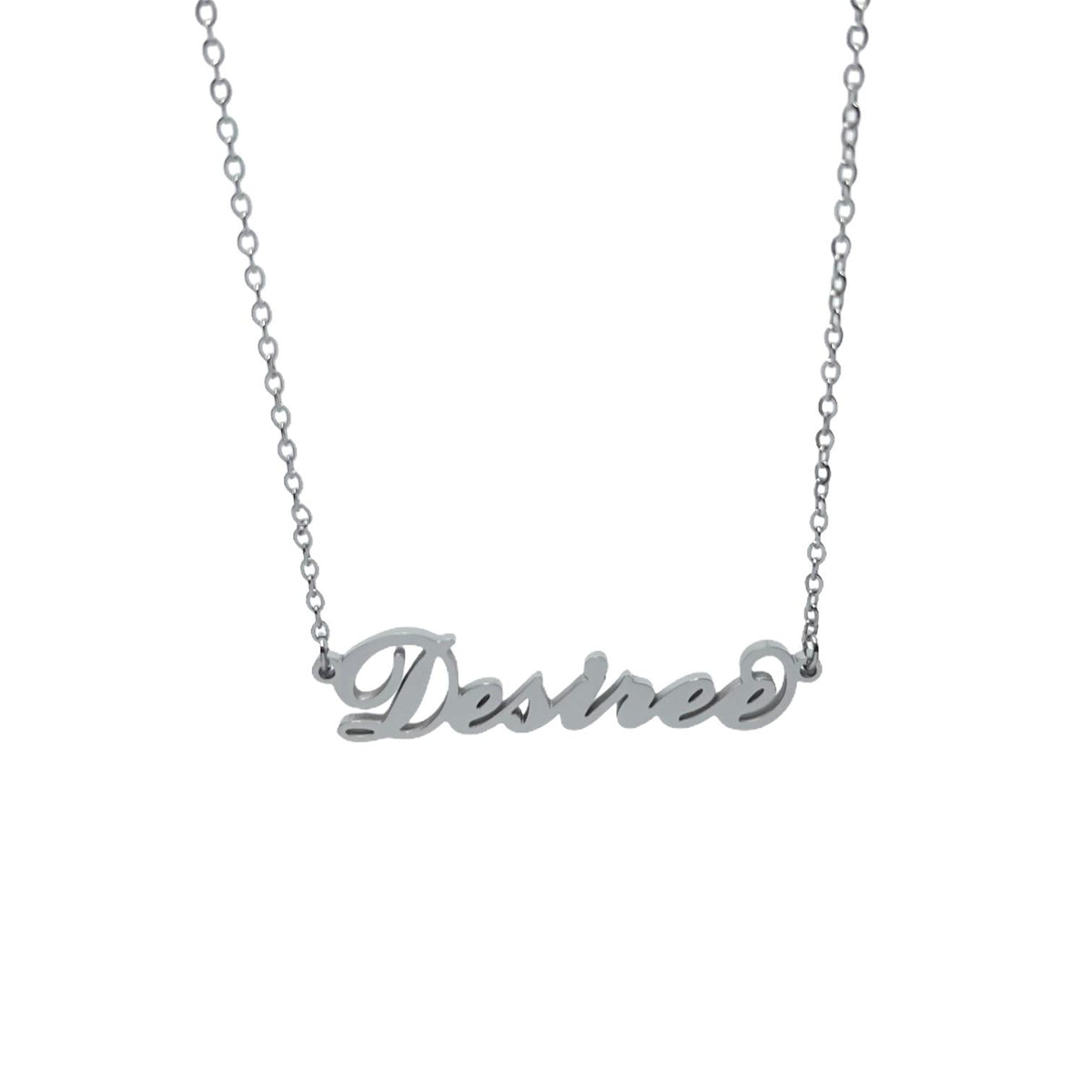 Collana in acciaio con il nome A-G