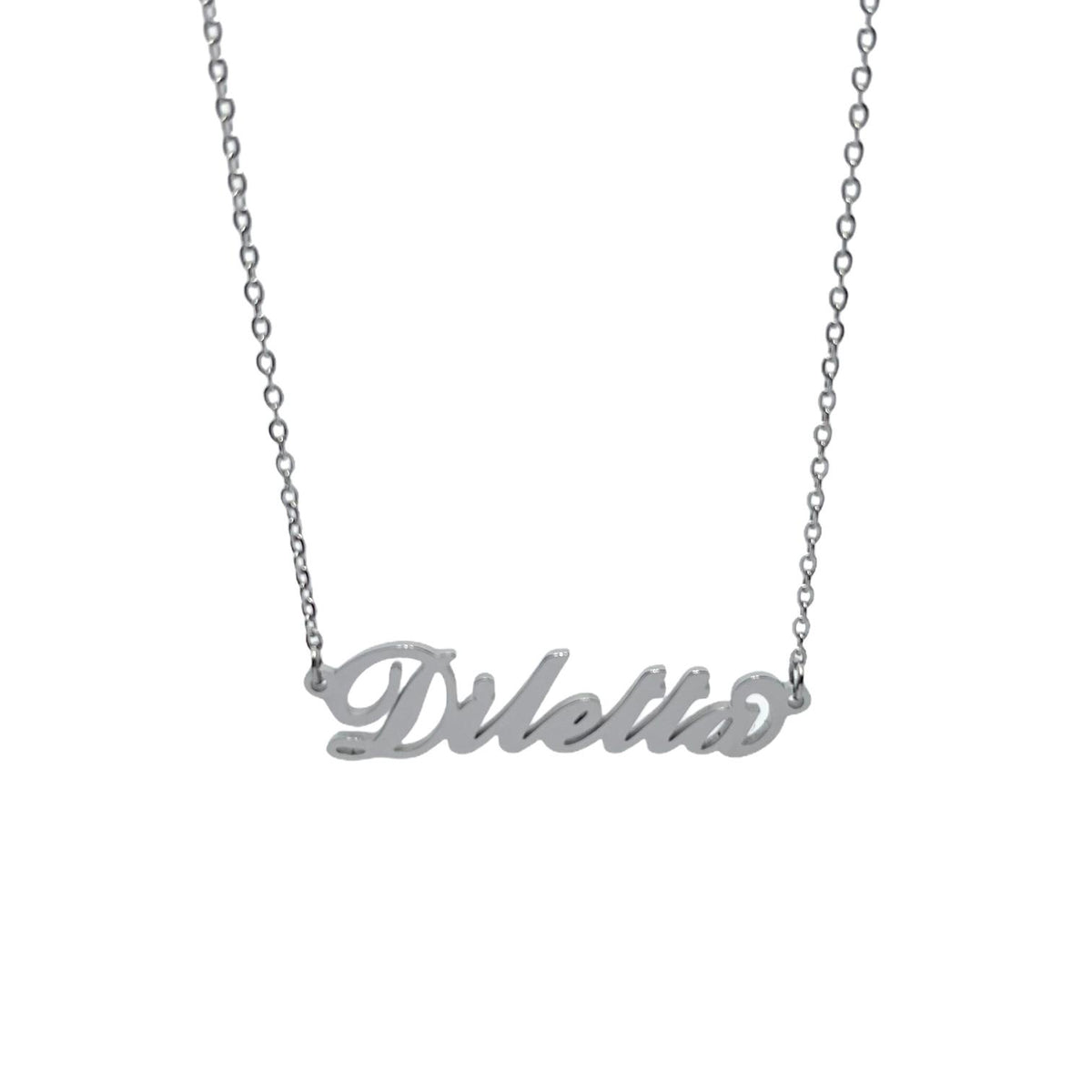 Collana in acciaio con il nome A-G