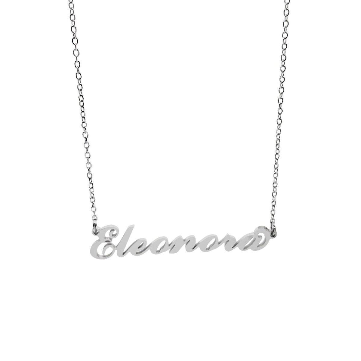 Collana in acciaio con il nome A-G