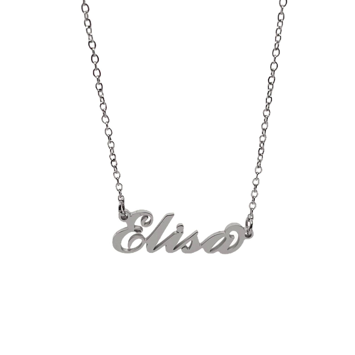 Collana in acciaio con il nome A-G