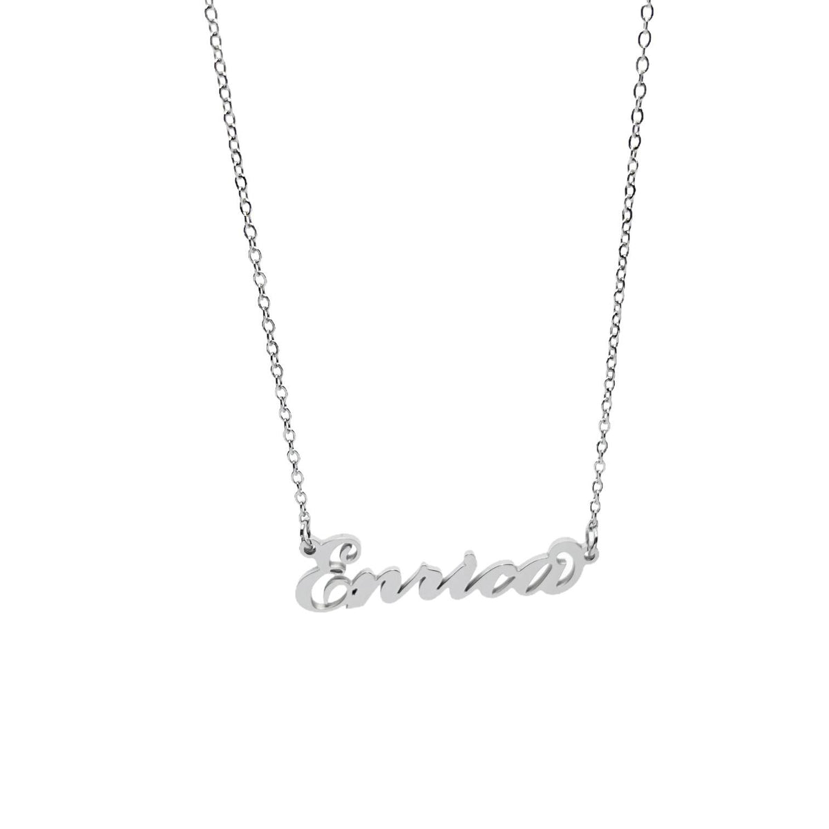 Collana in acciaio con il nome A-G