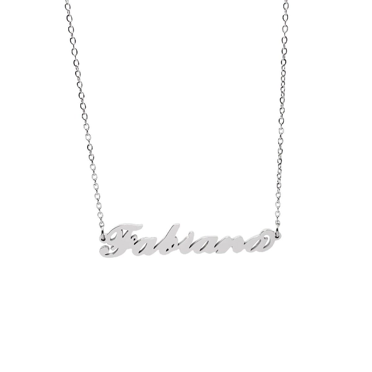 Collana in acciaio con il nome A-G