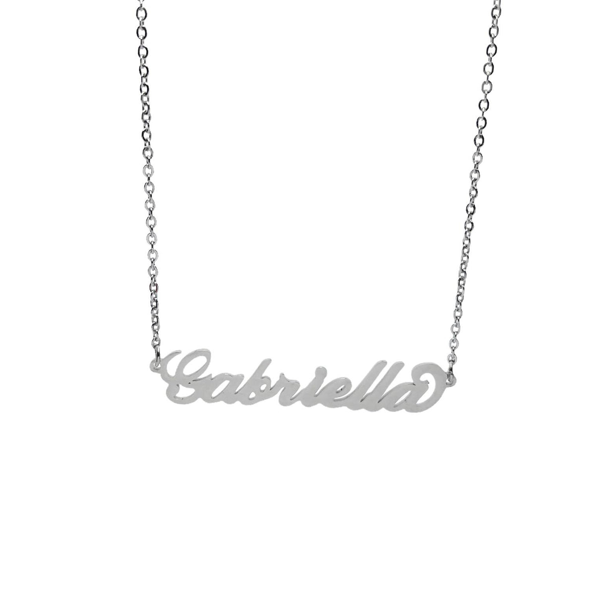 Collana in acciaio con il nome A-G