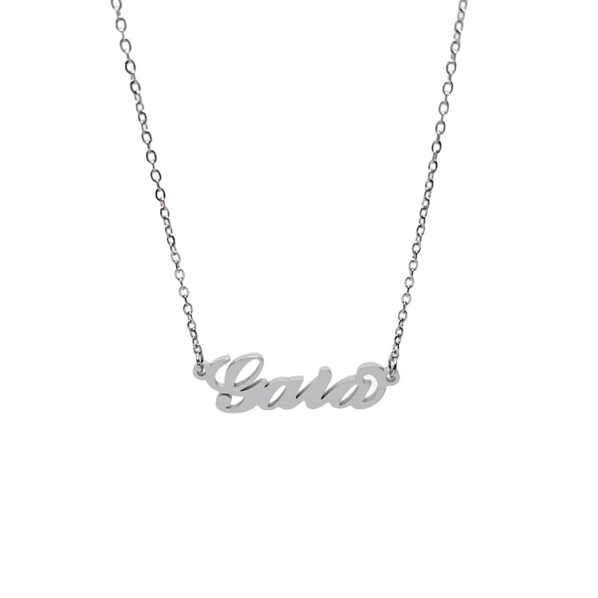Collana in acciaio con il nome A-G