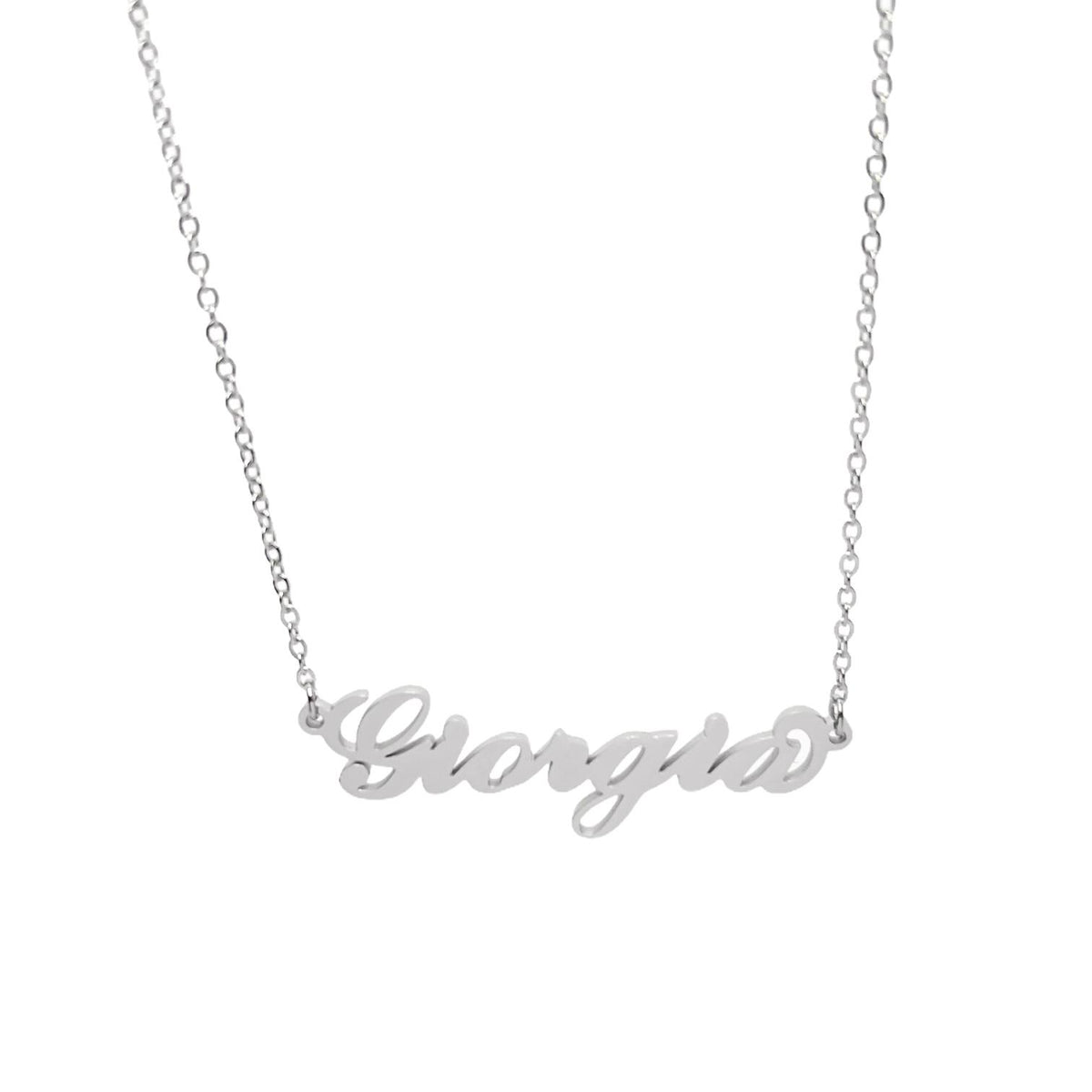 Collana in acciaio con il nome A-G