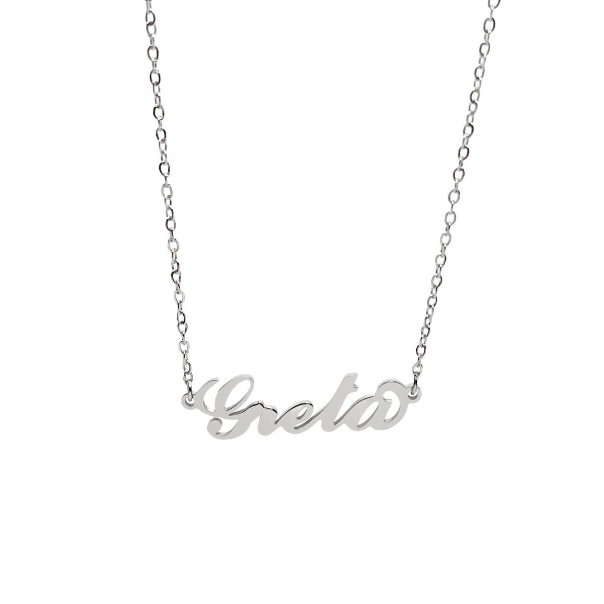 Collana in acciaio con il nome A-G