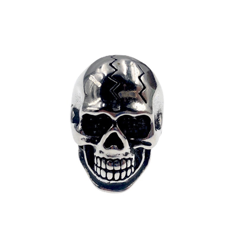 anello uomo donna teschio in acciaio