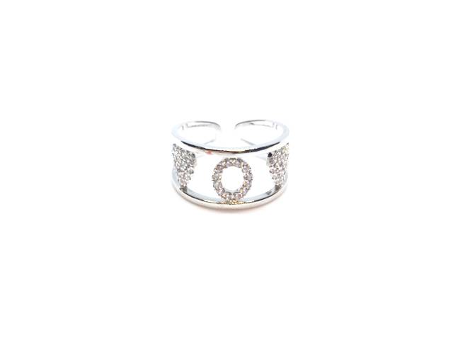 anello con iniziale del nome lettera o