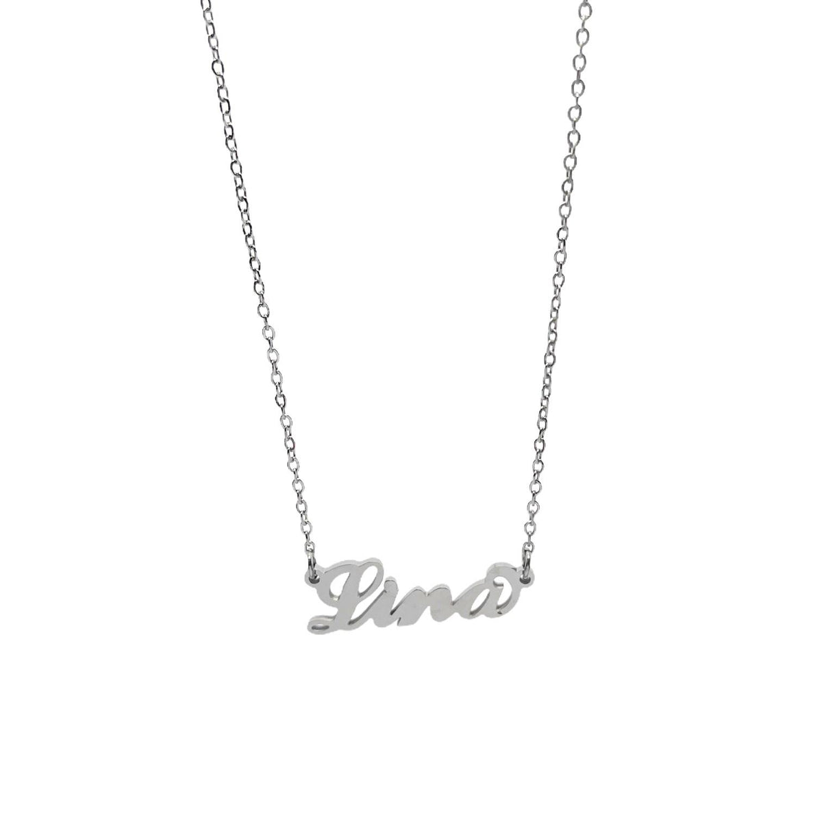 Collana in acciaio con il nome H-Z