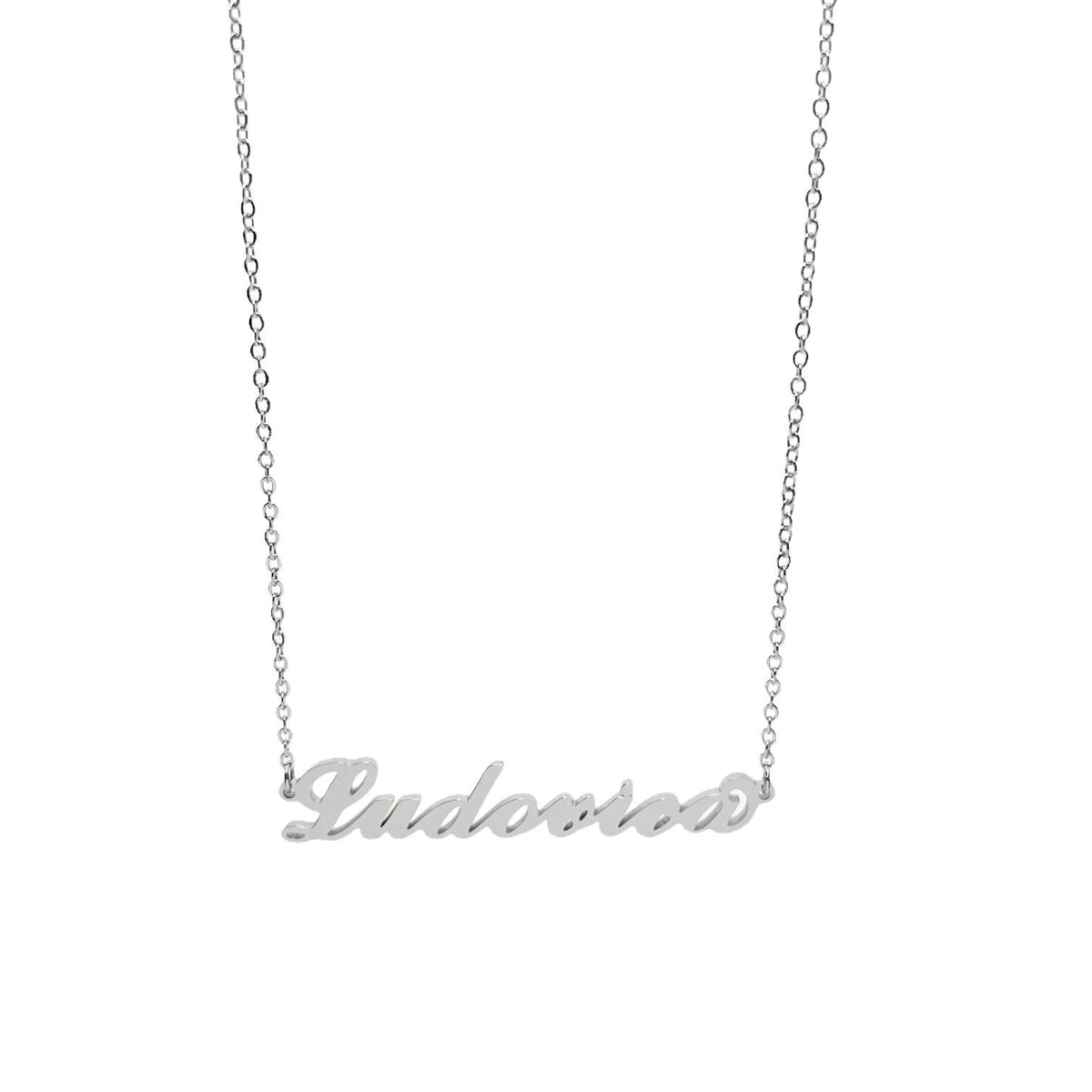 Collana in acciaio con il nome H-Z