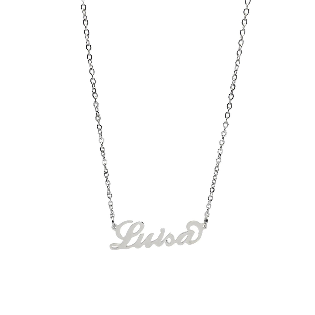 Collana in acciaio con il nome A-G