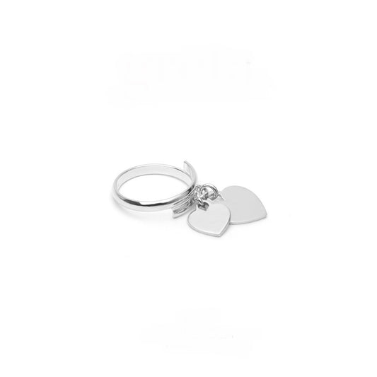 anello argento doppio cuore