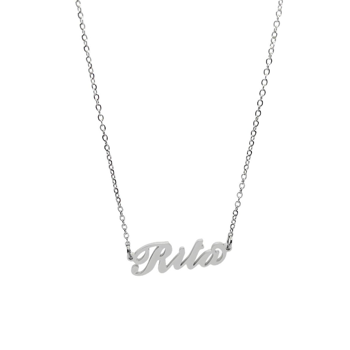 Collana in acciaio con il nome H-Z