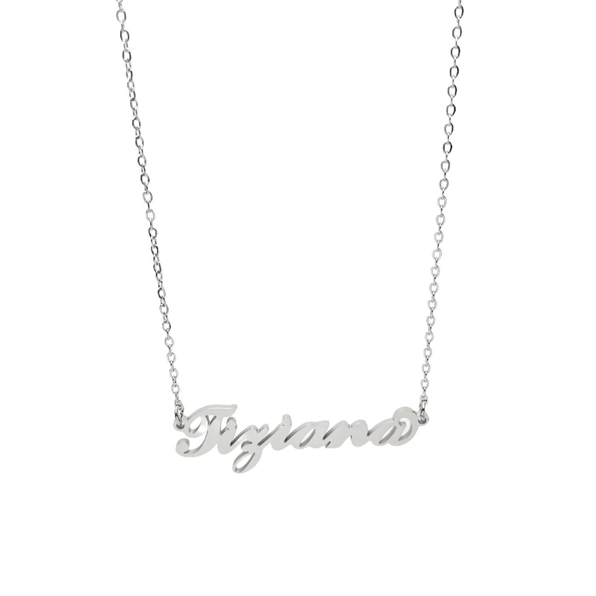 Collana in acciaio con il nome H-Z