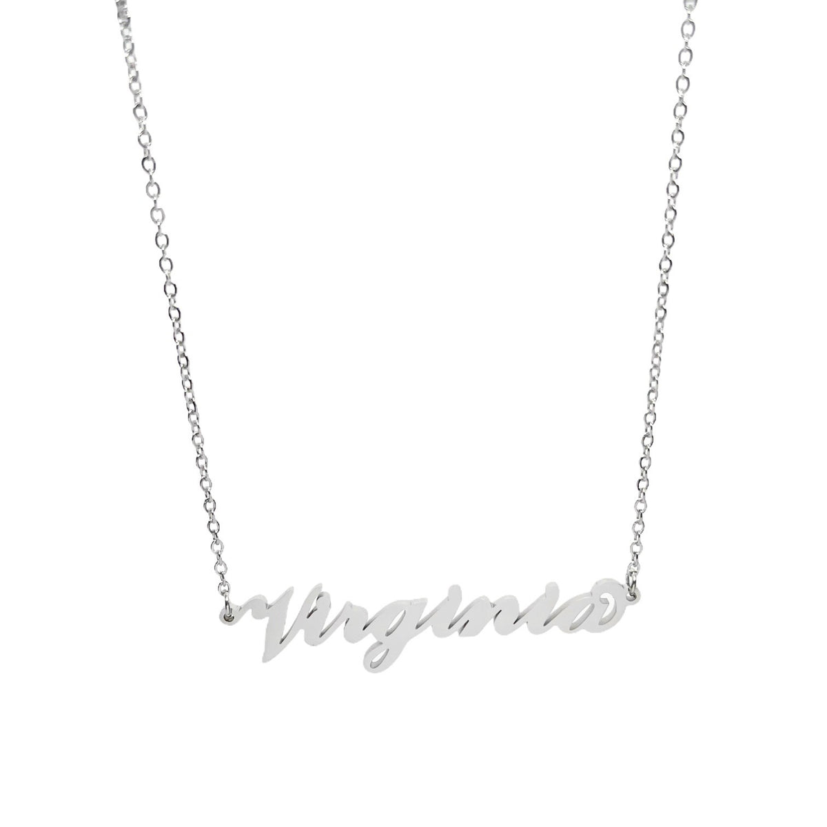 Collana in acciaio con il nome H-Z