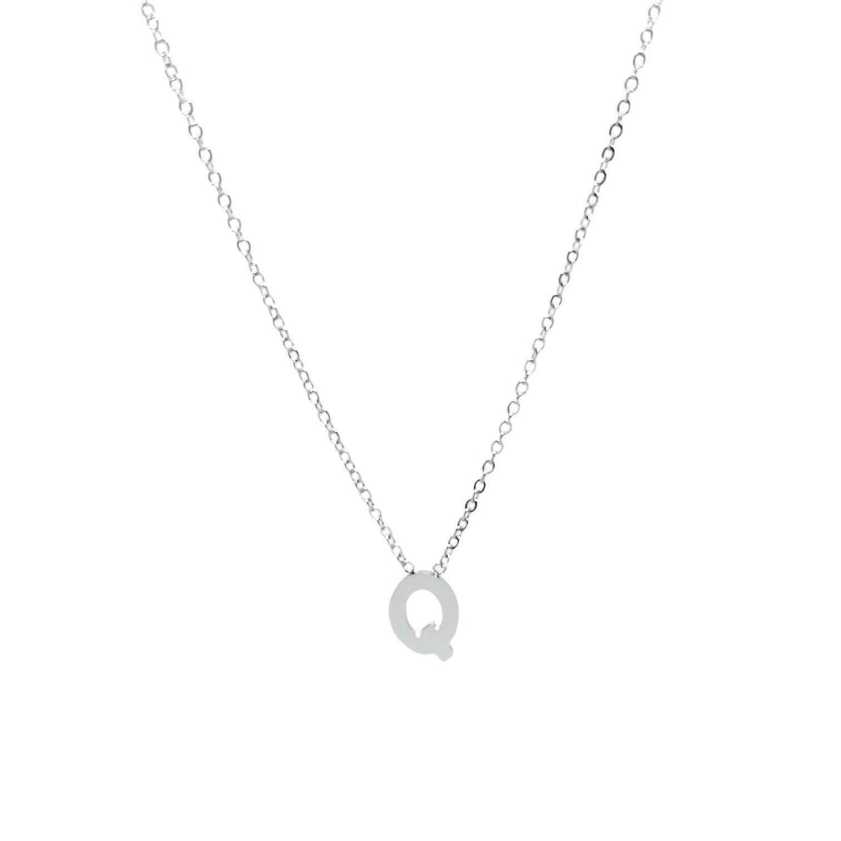 Collana con iniziale del nome in acciaio inossidabile anallergico regolabile