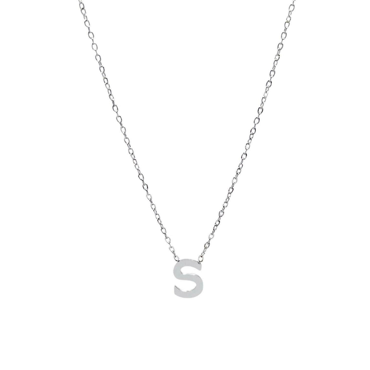Collana con iniziale del nome in acciaio inossidabile anallergico regolabile