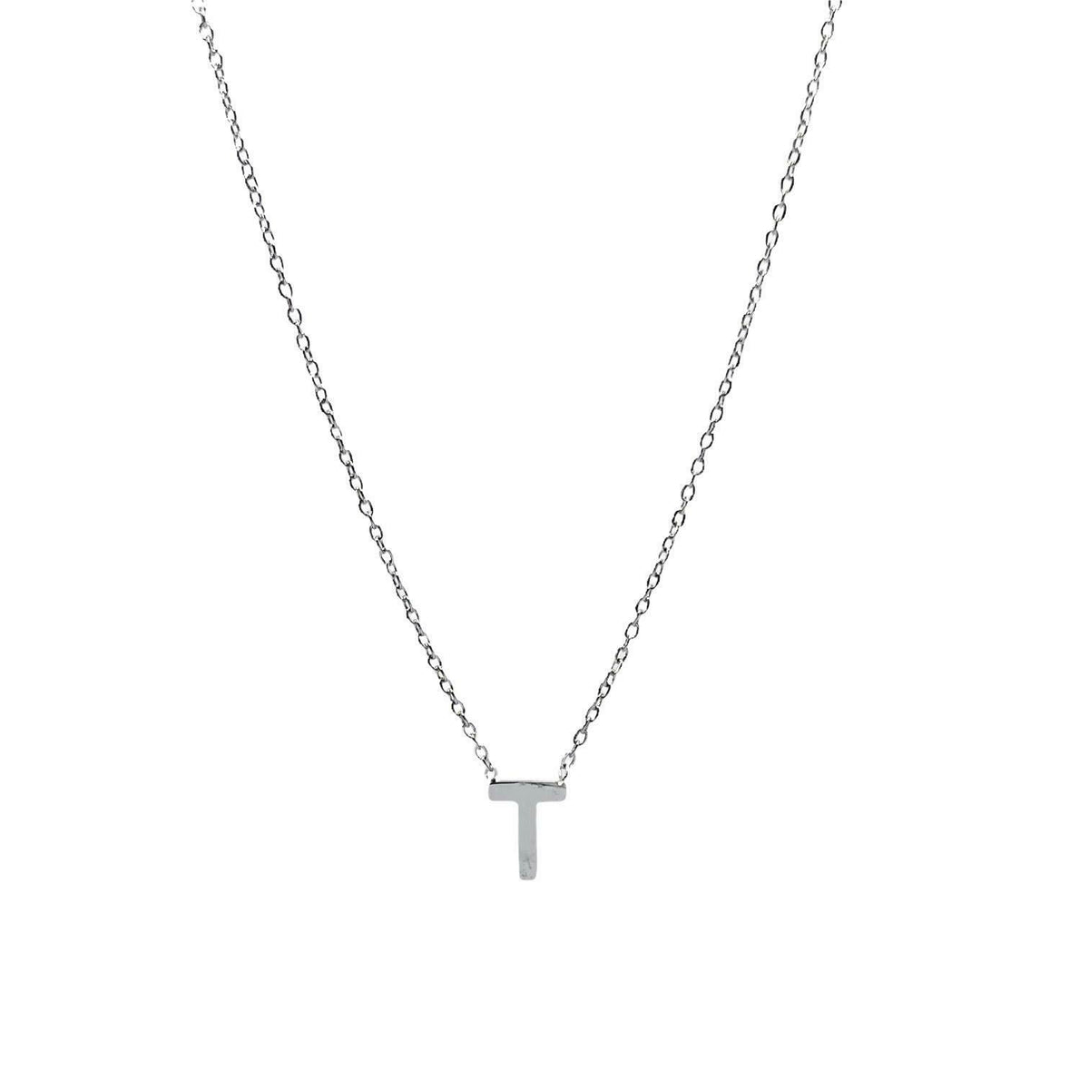 Collana con iniziale del nome in acciaio inossidabile anallergico regolabile