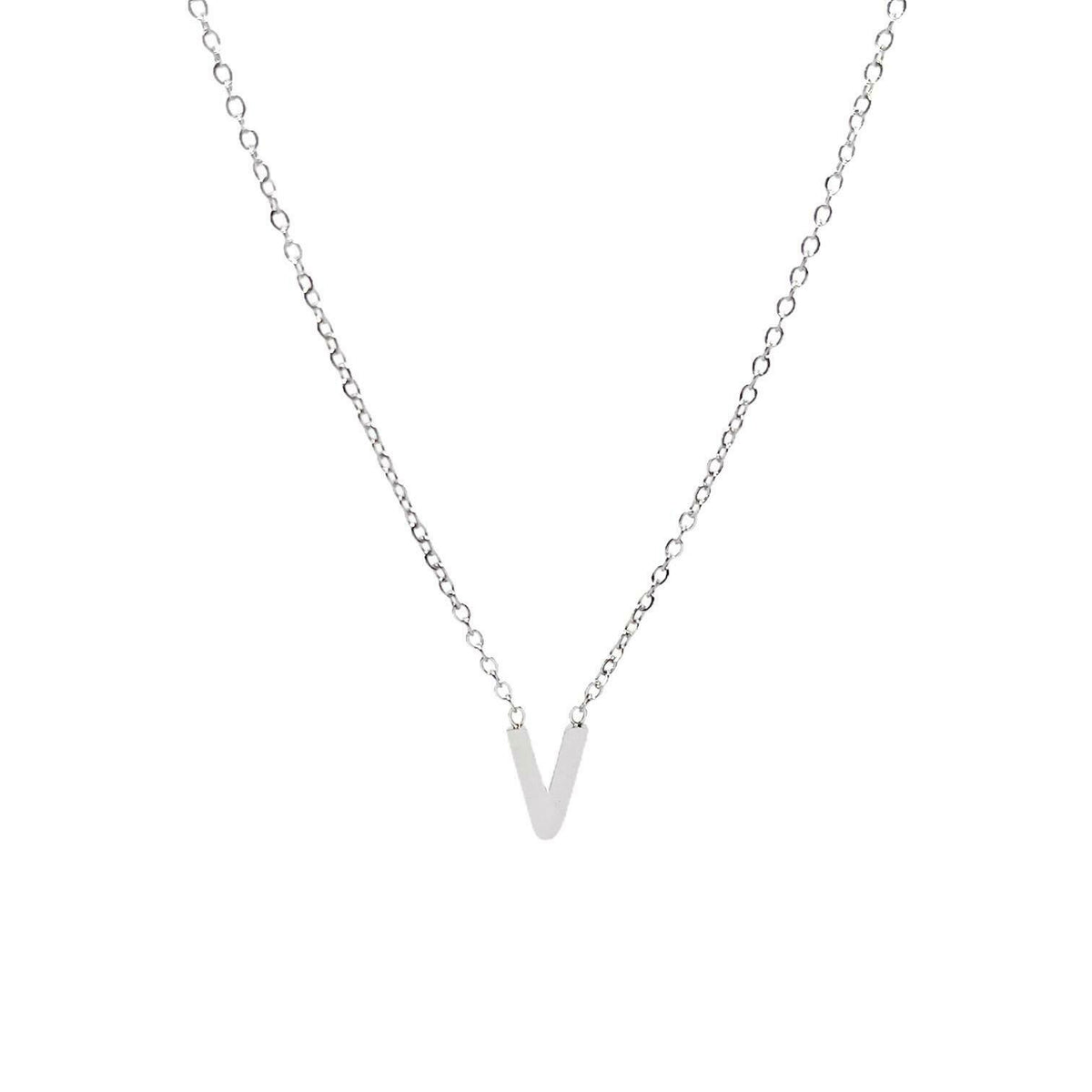 Collana con iniziale del nome in acciaio inossidabile anallergico regolabile