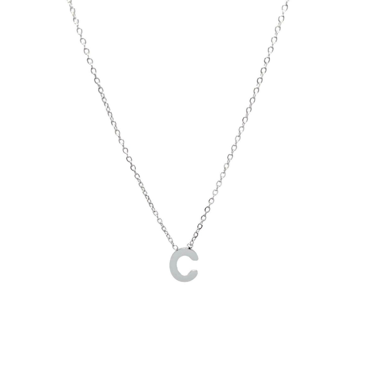 Collana con iniziale del nome in acciaio inossidabile anallergico regolabile