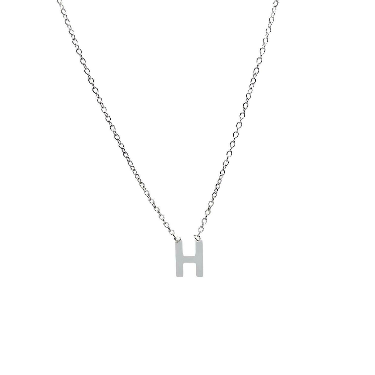 Collana con iniziale del nome in acciaio inossidabile anallergico regolabile