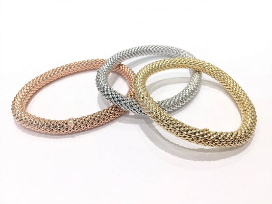 Bracciali in argento 925‰ maglia elasticizzata