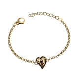 Bracciale cuore Alcozer con granato.