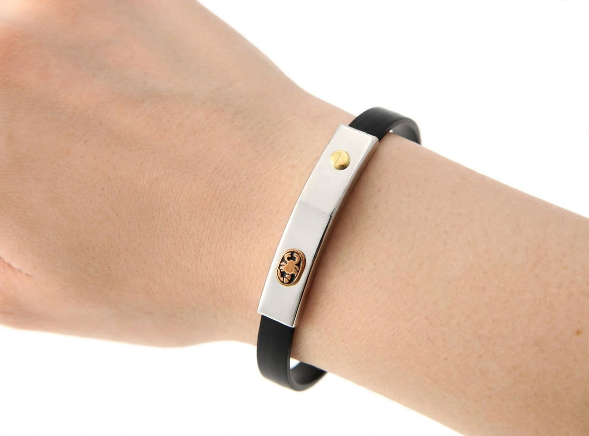 Bracciale zodiaco laminato in oro