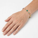 Bracciale in cristallo e acciaio inossidabile dorato