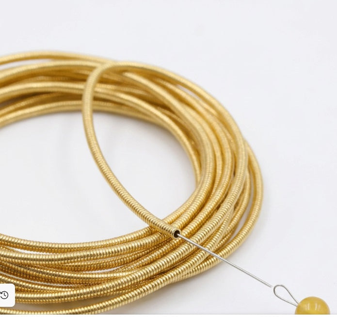 Canottiglia Canutiglia filo francese tubetto finitura per infilare collane oro 1,5 mm cm. 35-38 circa